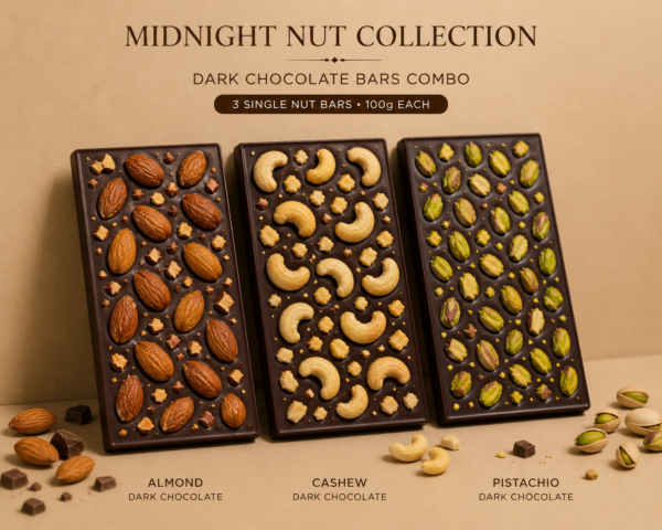 Midnight Nut Collection – Dark Chocolate Bars Combo