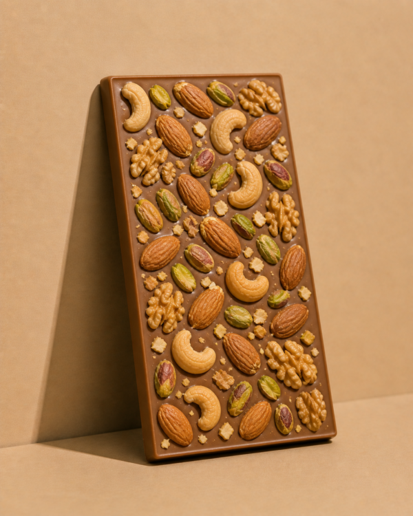 Nutty Delight Mixed Nuts Milk Chocolate Bar