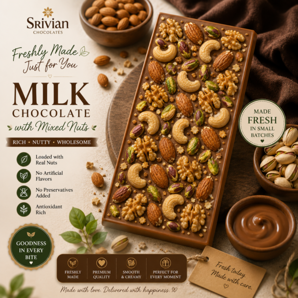 Nutty Delight Mixed Nuts Milk Chocolate Bar_1