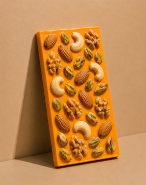 Orange Mixed Nuts Chocolate Bar