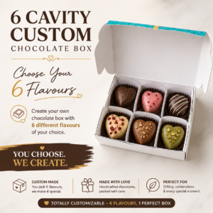 6 CAVITY CUSTOM CHOCOLATE BOX