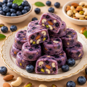 Premium Blueberry Flavour Chocolate Bites with Nuts