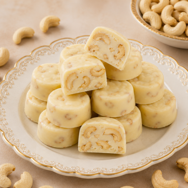 Premium Cashew Nut Flavour Chocolate Bites with Cashews