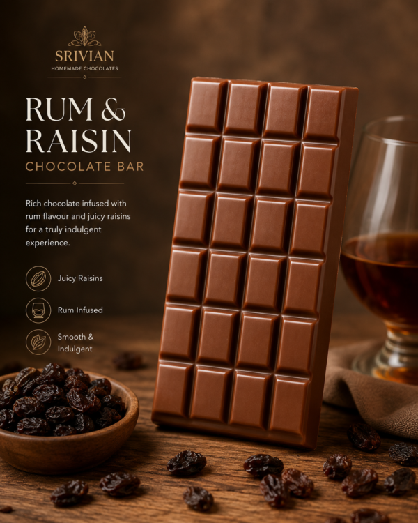 Rum & Raisin chocolate bar